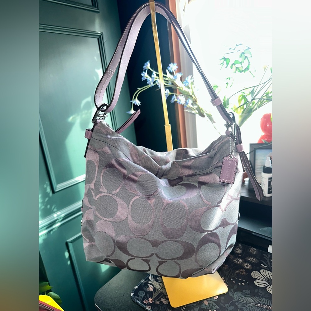 Coach Lilac Signature Hobo Bag
